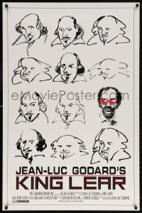5t491 KING LEAR 1sh 1987 Jean-Luc Godard sci-fi, cool art of William Shakespeare!