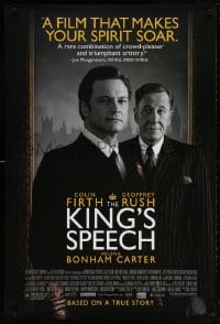 5t492 KING'S SPEECH DS 1sh 2010 Colin Firth, Helena Bonham Carter, Geoffrey Rush!