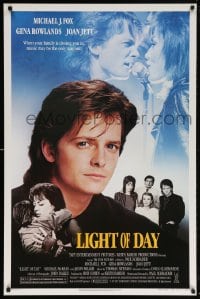 5t522 LIGHT OF DAY 1sh 1987 Michael J. Fox, Gena Rowlands, rock star Joan Jett, Paul Schrader!