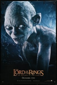 5t539 LORD OF THE RINGS: THE RETURN OF THE KING teaser DS 1sh 2003 CGI Andy Serkis as Gollum!