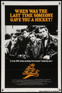 5t546 LORDS OF FLATBUSH int'l 1sh 1974 cool portrait of Fonzie, Rocky, & Perry as greasers in leather