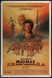 5t548 MAD MAX BEYOND THUNDERDOME 1sh 1985 art of Mel Gibson & Tina Turner by Richard Amsel!