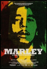 5t561 MARLEY DS 1sh 2012 reggae music, cool red, yellow & green image of Bob Marley!