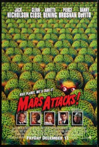5t562 MARS ATTACKS! int'l advance 1sh 1996 directed by Tim Burton, great image of brainy aliens!