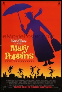5t564 MARY POPPINS advance 1sh R1994 Julie Andrews & Dick Van Dyke in Walt Disney's musical classic!
