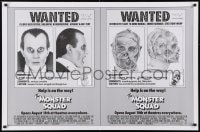 5t587 MONSTER SQUAD advance 1sh 1987 wacky wanted poster mugshot images of Dracula & the Mummy!