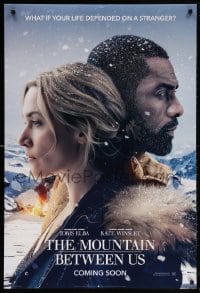 5t591 MOUNTAIN BETWEEN US int'l teaser DS 1sh 2017 great image of Idris Elba and Kate Winslet!