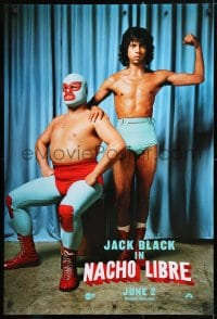 5t606 NACHO LIBRE teaser DS 1sh 2006 two Mexican luchador wrestlers Jack Black & Hector Jimenez!