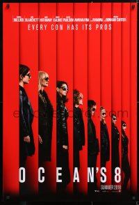 5t625 OCEAN'S 8 teaser DS 1sh 2018 Bullock, Blanchett, Hathaway, Kaling, Paulson, Rihanna, Damon!