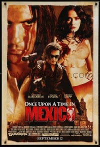 5t635 ONCE UPON A TIME IN MEXICO advance DS 1sh 2003 Antonio Banderas, Johnny Depp, sexy Salma Hayek