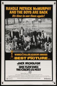 5t637 ONE FLEW OVER THE CUCKOO'S NEST 1sh R1978 Jack Nicholson & cast, Milos Forman classic!
