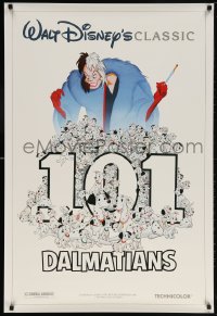 5t638 ONE HUNDRED & ONE DALMATIANS DS 1sh R1991 most classic Walt Disney canine family cartoon!