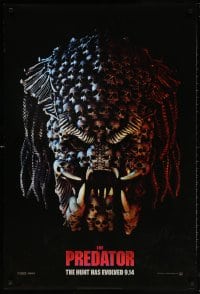 5t677 PREDATOR style B teaser DS 1sh 2018 great creepy close-up of mask made of human skulls!