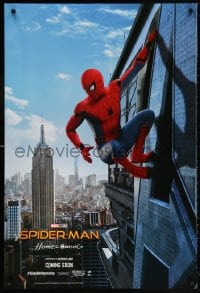 5t814 SPIDER-MAN: HOMECOMING int'l teaser DS 1sh 2017 Holland in title role hanging from building!