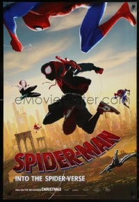 5t812 SPIDER-MAN INTO THE SPIDER-VERSE teaser DS 1sh 2018 Nicolas Cage in title role, top cast!