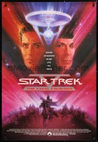 5t826 STAR TREK V 1sh 1989 The Final Frontier, art of William Shatner & Leonard Nimoy by Bob Peak!