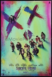 5t855 SUICIDE SQUAD teaser DS 1sh 2016 Smith, Leto as the Joker, Robbie, Kinnaman, cool cast image!