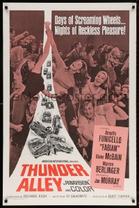5t889 THUNDER ALLEY 1sh 1967 Annette Funicello, Fabian, car racing, lots of sexy girls!