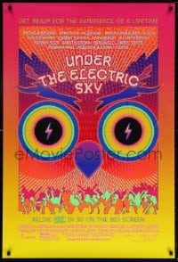 5t931 UNDER THE ELECTRIC SKY DS 1sh 2014 cool wild psychedelic art image of owl!