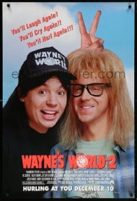 5t957 WAYNE'S WORLD 2 advance 1sh 1993 Mike Myers, Dana Carvey, from Saturday Night Live sketch!