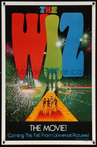 5t969 WIZ teaser 1sh 1978 Diana Ross, Michael Jackson, Richard Pryor, Wizard of Oz, art by Bob Peak!