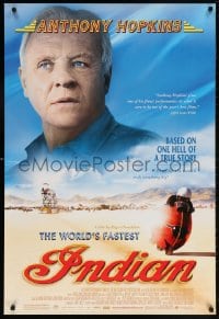 5t984 WORLD'S FASTEST INDIAN 1sh 2005 Anthony Hopkins, Diane Ladd, motorcycle speed record!