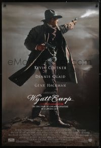 5t987 WYATT EARP 1sh 1994 cool image of Kevin Costner in the title role firing gun!