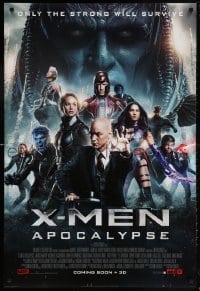 5t992 X-MEN: APOCALYPSE style F int'l advance DS 1sh 2016 Marvel, only the strong will survive