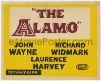 5w007 ALAMO local theater TC 1960 John Wayne in Technicolor, Laurence Harvey, Richard Widmark