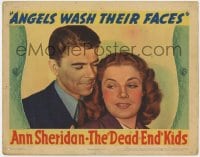 5w244 ANGELS WASH THEIR FACES LC R1940s best romantic close up of Ann Sheridan & Ronald Reagan!