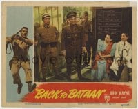 5w258 BACK TO BATAAN LC 1945 c/u of Abner Biberman and Japanese soldiers in uniform, World War II!