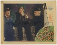 5w275 BISHOP MURDER CASE LC 1930 George F. Marion sitting on wall & smiling between two men!
