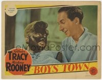 5w299 BOYS TOWN LC 1938 close up of Mickey Rooney with a mud mask asking for a good massage!