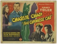 5w038 CHINESE CAT TC 1944 Sidney Toler as Charlie Chan, Benson Fong, Mantan Moreland, Joan Woodbury
