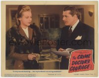 5w352 CRIME DOCTOR'S COURAGE LC 1945 Hilary Brooke tells Warner Baxter her husband is a madman!