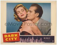 5w359 DARK CITY LC #2 1950 best c/u of sexy Lizabeth Scott & Charlton Heston in his first movie!
