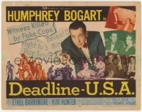 5w047 DEADLINE-U.S.A. TC 1952 newspaper editor Humphrey Bogart, best journalism movie ever!