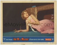 5w373 DIAL M FOR MURDER LC #6 1954 Alfred Hitchcock, c/u of beautiful Grace Kelly scared on floor!