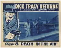 5w378 DICK TRACY RETURNS chapter 5 LC 1938 Ralph Byrd & guys by airplane, Death in the Air!