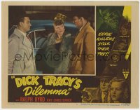 5w380 DICK TRACY'S DILEMMA LC #4 1947 Ralph Byrd & Lyle Latell stare at woman in fur by car!