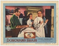 5w392 DONOVAN'S BRAIN LC 1953 nurse Nancy Davis helps doctor Lew Ayres prepare for surgery!