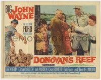 5w393 DONOVAN'S REEF LC #8 1963 Mazurki & Dalio stare at Lee Marvin with native girl, John Ford!