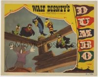 5w402 DUMBO LC 1941 Disney cartoon classic, great image of the five Black Crows listening to mouse!