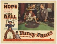 5w414 FANCY PANTS LC #6 R1962 Bob Hope & man watch Wildcat gal Lucille Ball shooting pool!