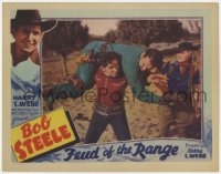 5w421 FEUD OF THE RANGE LC 1939 cowboy Bob Steele rescues Gertrude Messinger from the bad guy!