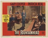 5w442 FOUNTAINHEAD LC #7 1949 Gary Cooper as Howard Roark gives his summation at his final trial!