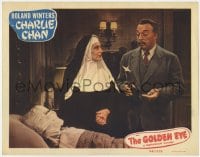 5w466 GOLDEN EYE LC #4 1948 Roland Winters as Charlie Chan & nun Evelyn Brent with bandaged man!