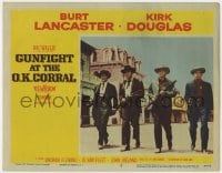 5w477 GUNFIGHT AT THE O.K. CORRAL LC #5 1957 Lancaster, Douglas & the Earps at movie's climax!