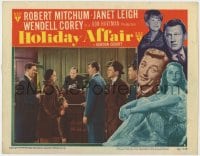 5w494 HOLIDAY AFFAIR LC #2 1949 Janet Leigh & Robert Mitchum with judge Harry Morgan in courtroom!
