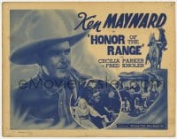 5w085 HONOR OF THE RANGE TC R1948 cowboy Ken Maynard & his horse Tarzan, pretty Cecilia Parker!
